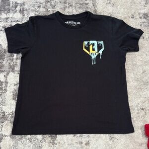 Baseball Lifestyle 101 Boys Youth Tshirt Size Large Black Frozen Ropes